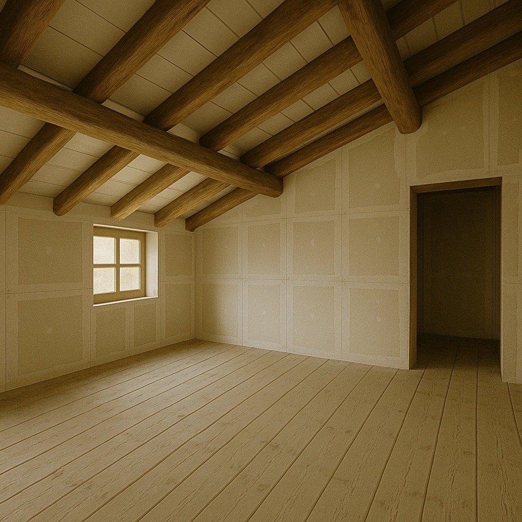 Après — isolation & habillage sous-pente